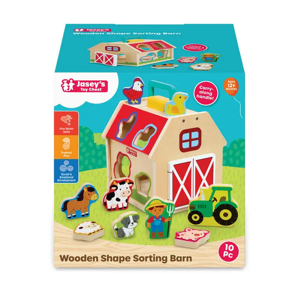 Wooden Shape Sorting Barn