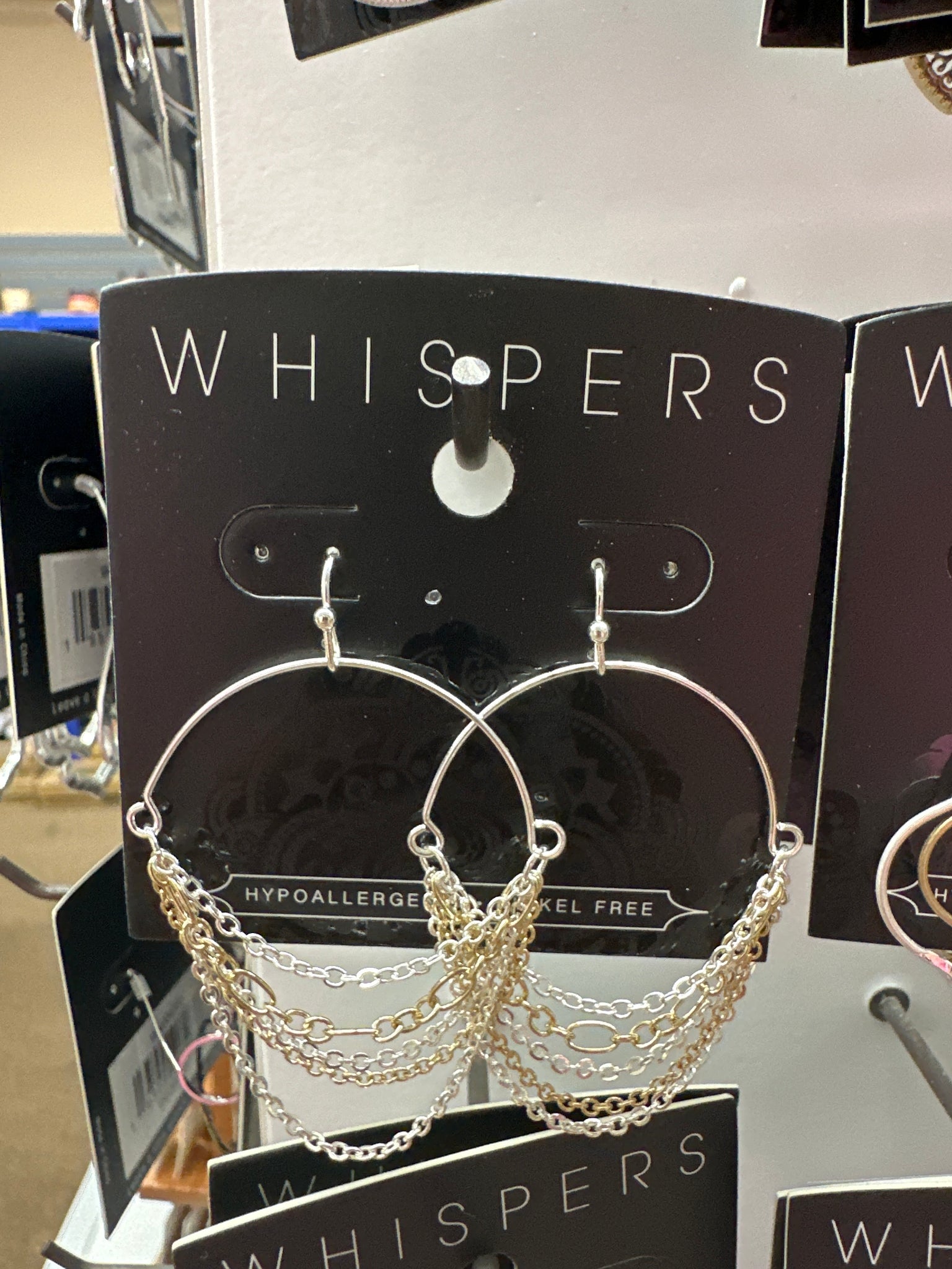 Whispers Multi Chain Hoop Earrings - Mixed Metal