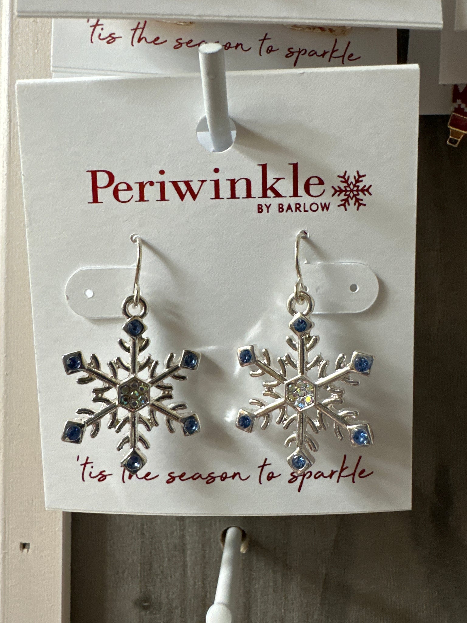 Snowflakes w Crystals Earrings