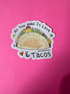 Love & Tacos Sticker