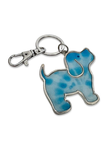 Wildflower Tiedye Pup Key Ring