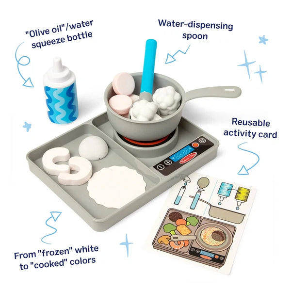 Melissa & Doug Simmer & Stir Stove Top Play Set w Color WOW!