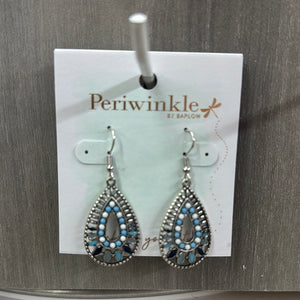 Blue & Neutral Open Drops Earrings