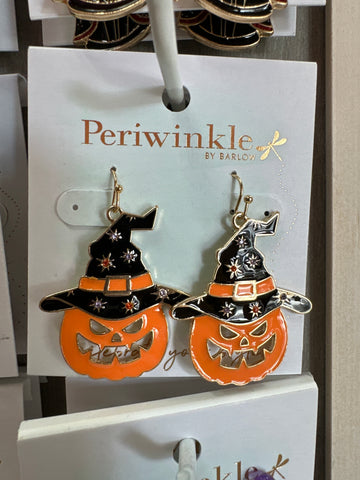 Jack O Lanterns w Hats Earrings