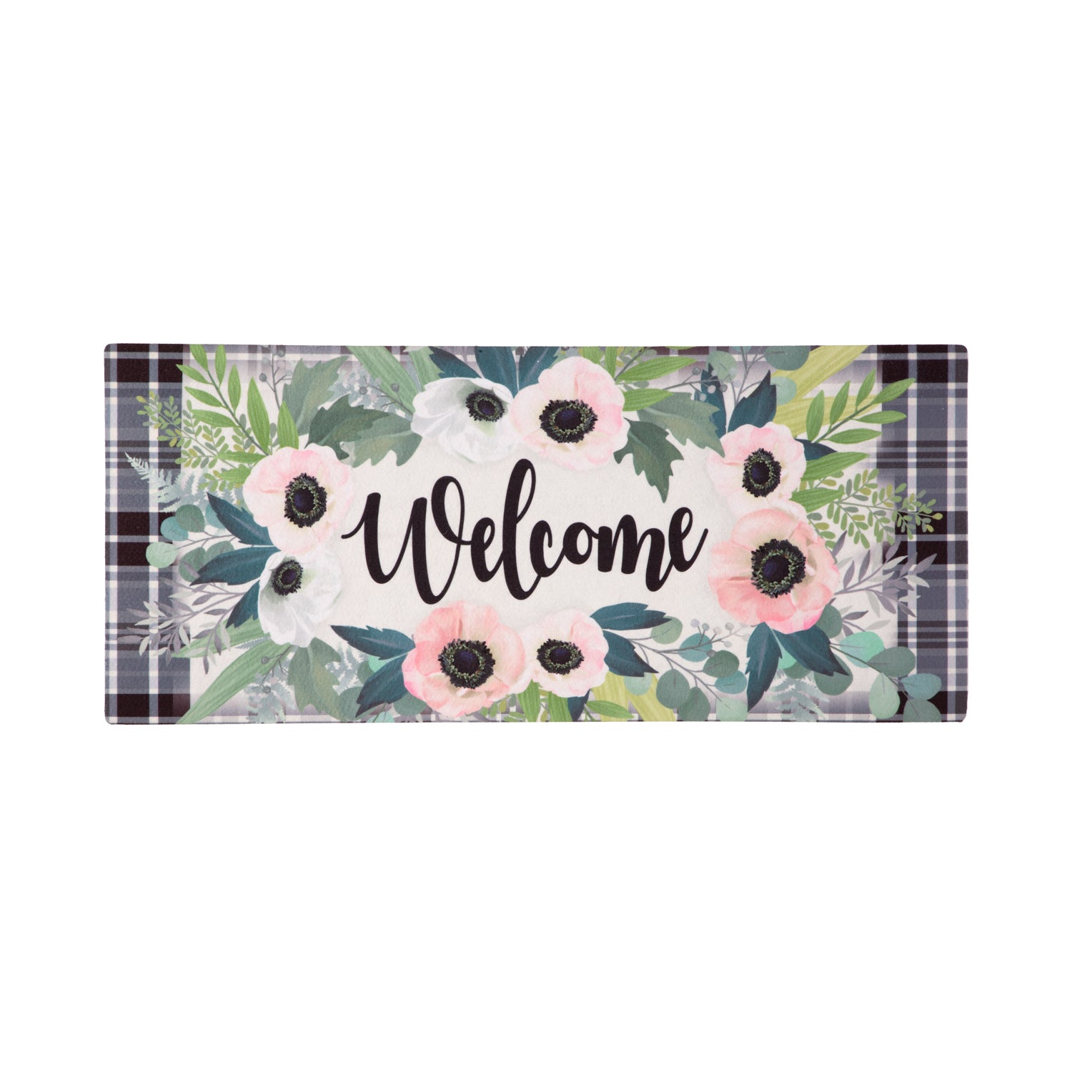 Beautiful Floral Welcome Sassafras Mat