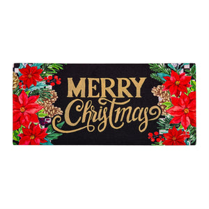 Floral Checkered Merry Christmas
