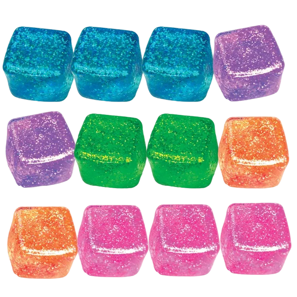 Fun Doh Squish & Squeeze Sparkle Cube Fidget Toy