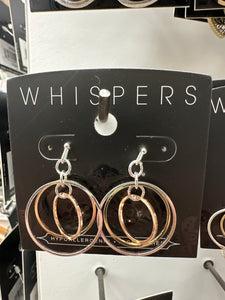 Whispers Mixed Metal Triple Hoop Earrings