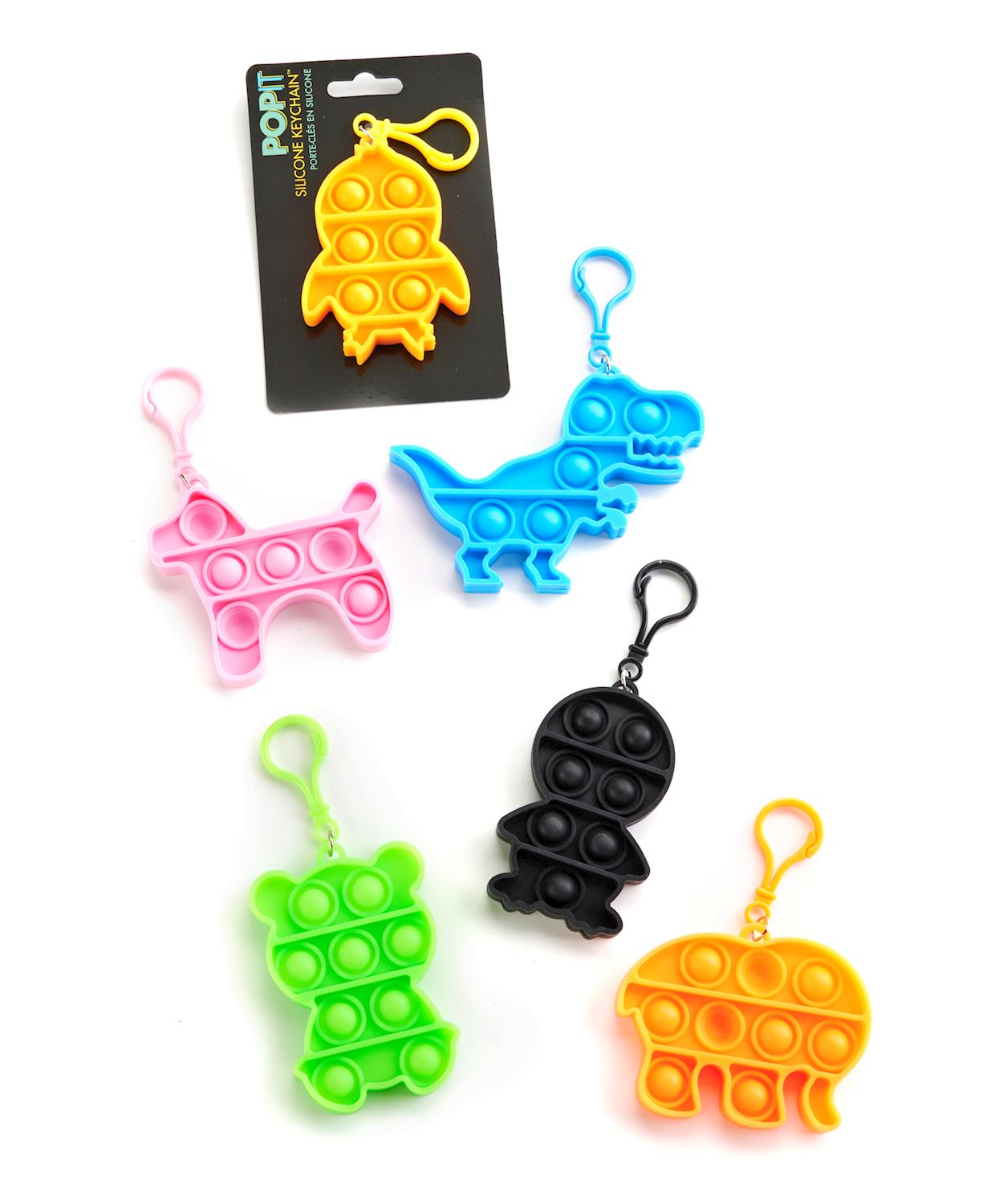 Silicone Animal Popit Keychain