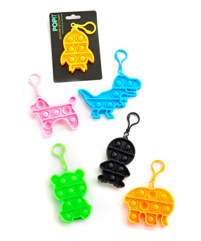 Silicone Animal Popit Keychain