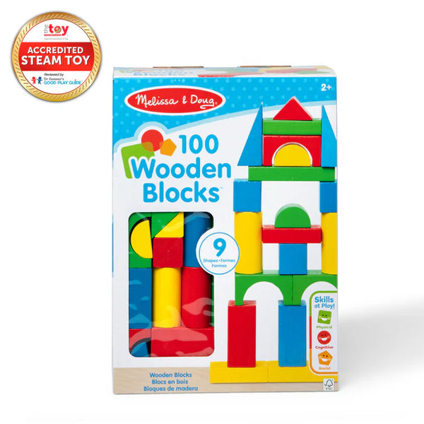 Melissa & Doug 100-piece Wooden Block Set