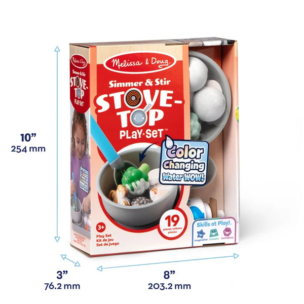 Melissa & Doug Simmer & Stir Stove Top Play Set w Color WOW!