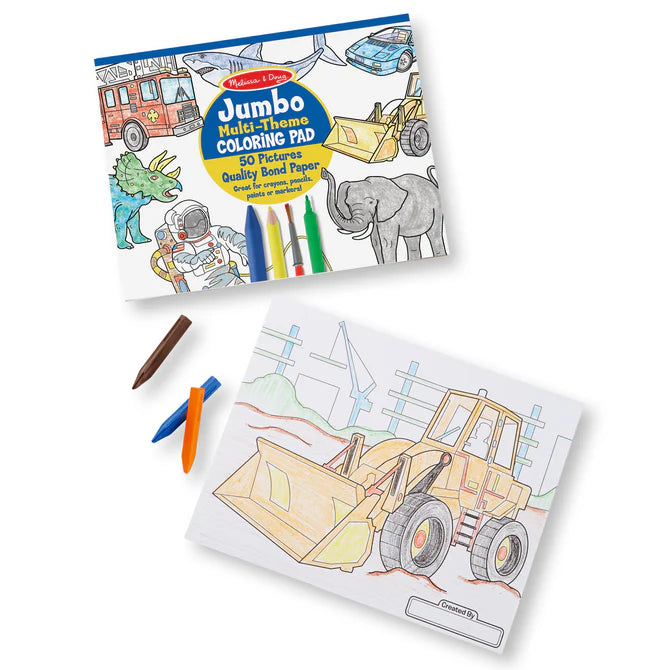 Jumbo Coloring Pad - Multi Theme Blue