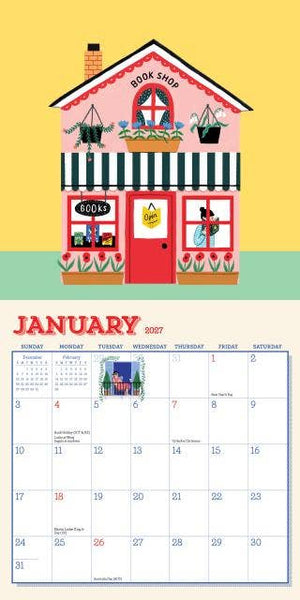 Book Nerd Mini Wall Calendar 2027