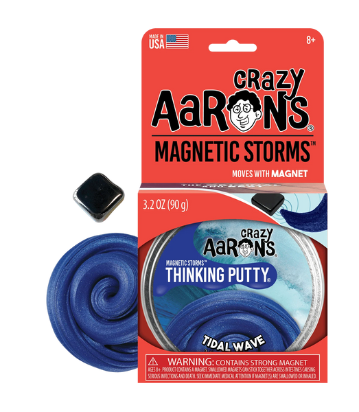 Crazy Aarons Magnetic Storms w Magnet Thinking Putty - Tidal Wave  4" Tin