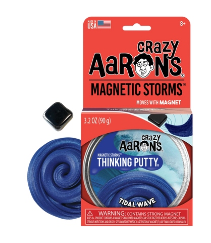 Crazy Aarons Magnetic Storms w Magnet Thinking Putty - Tidal Wave  4" Tin