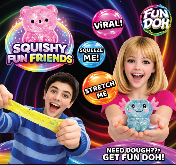 Fun Doh Squishy Gummy Fidget Toy - Assorted