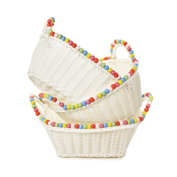 Faux Wicker Basket