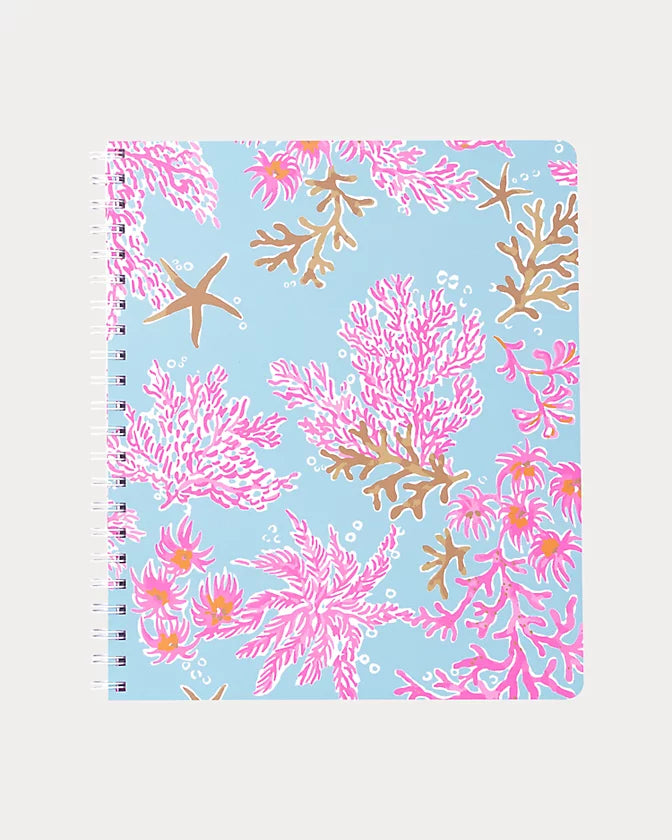 Lilly Pulitzer Royal Coral Large Notebook