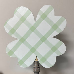 Gingham 4 Leaf Clover Topper