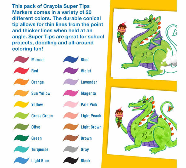 Crayola Super Tips Washable Markers - 20 ct