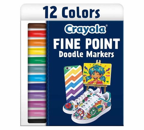 Crayola Fine Point Doodle Markers - 12 ct