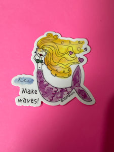 Make Waves Mermaid Sticker