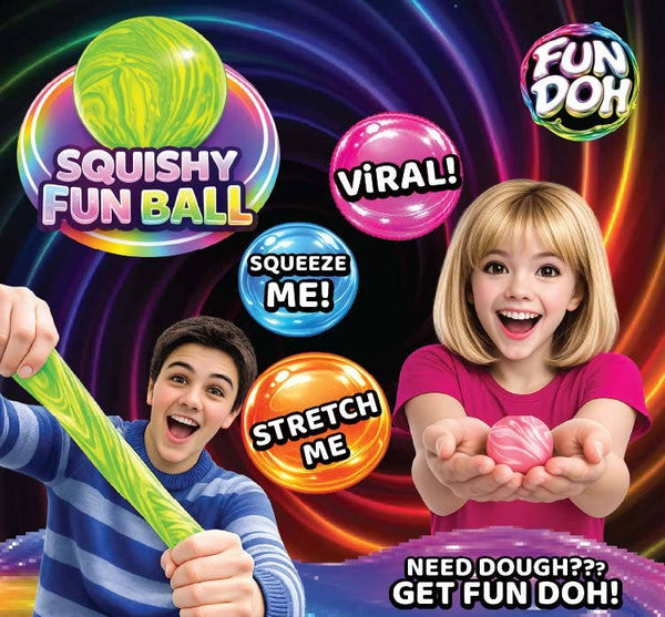 Fun Doh Squishy Fun Fidget Ball Boxed - Assorted