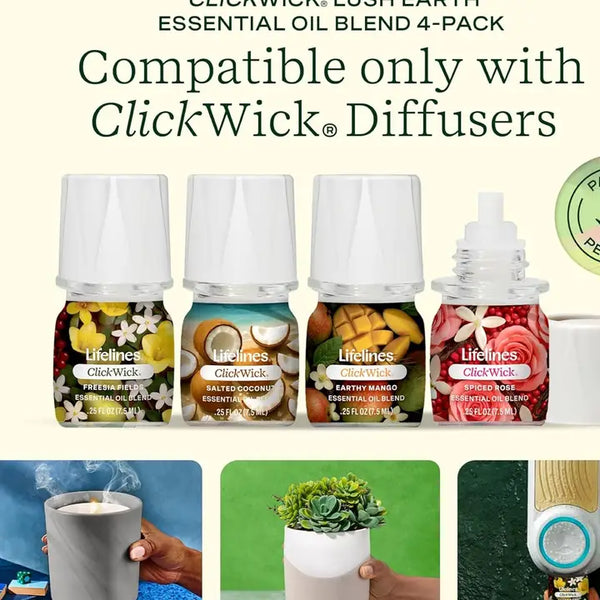 Lifelines ClickWick Refill 4 Pack - Lush Earth