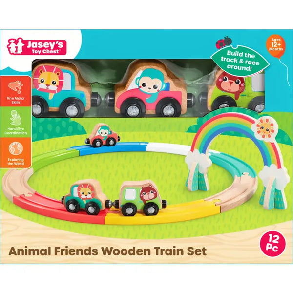Animal Friends Wooden Train Set