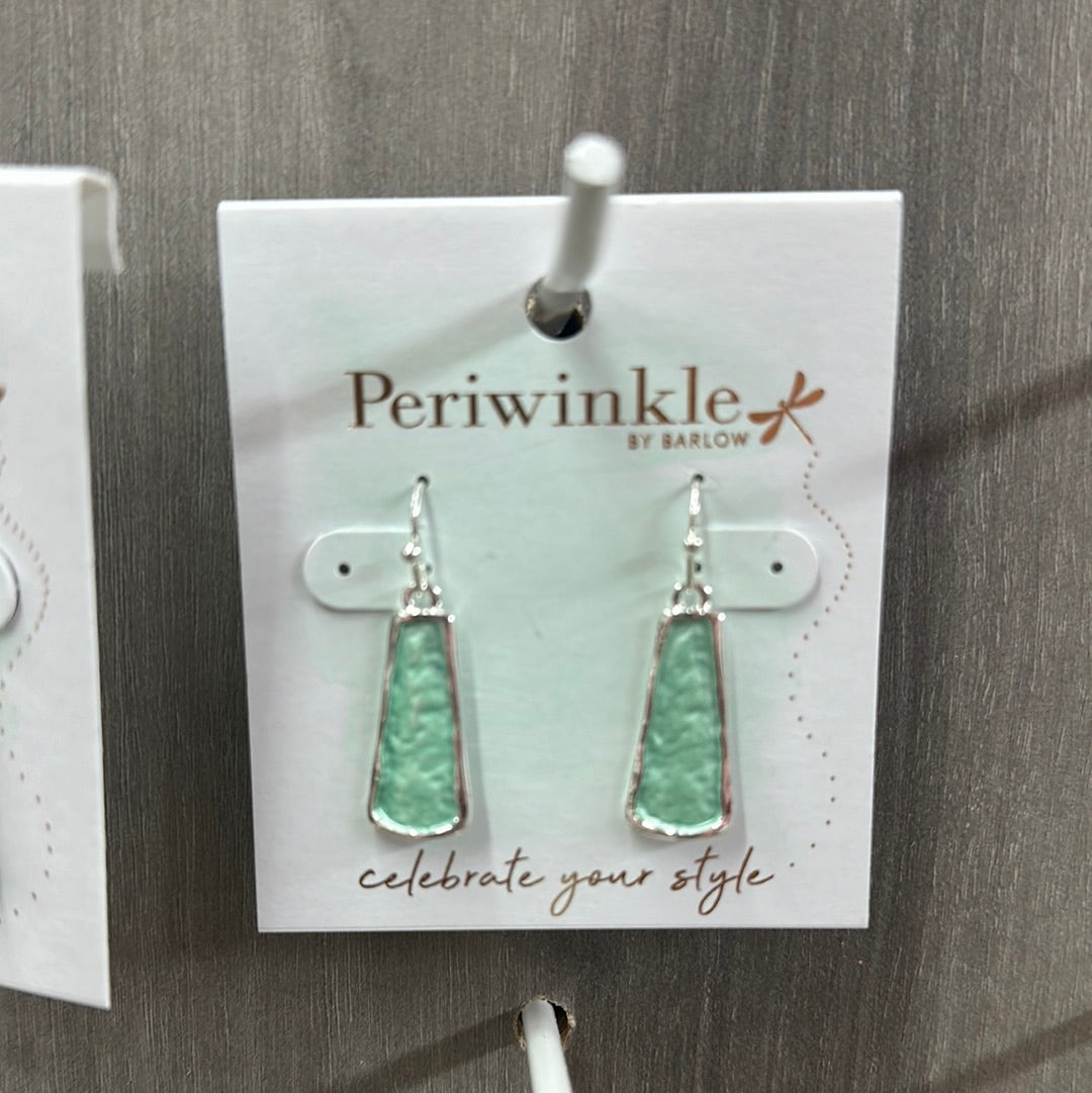 Soft Mint Enamel Drops Earrings