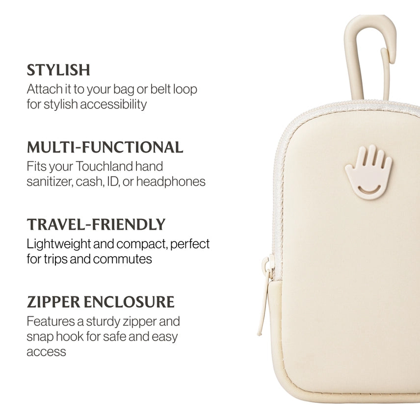 Ivory Touchette Clip On Pouch