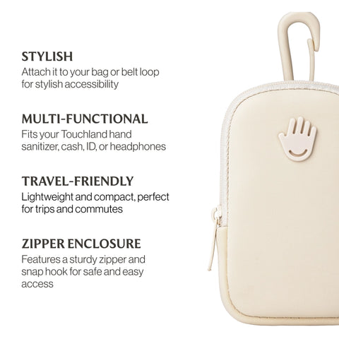 Ivory Touchette Clip On Pouch