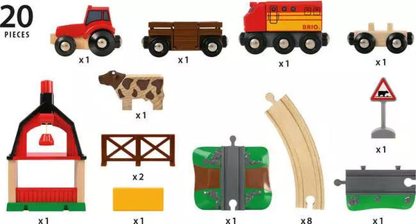BRIO Farm Railway Set