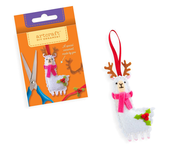 Christmas Alpacha DIY Felt Ornament Kit