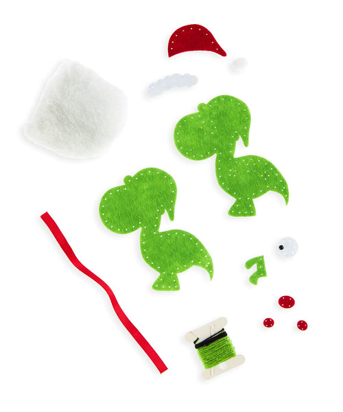 Christmas Dinosaur DIY Felt Ornament Kit