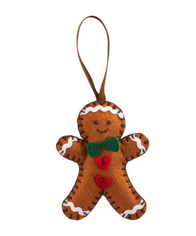 Gingerbread Man DIY Felt Ornament