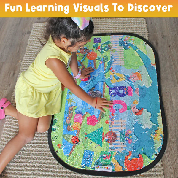 Reversible Sequins Wall Sensory Fun Toy - Learning Discovery Version