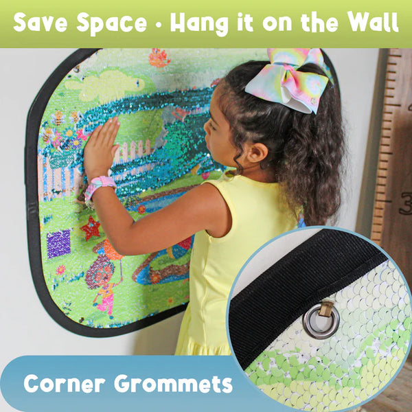 Reversible Sequins Wall Sensory Fun Toy - Learning Discovery Version