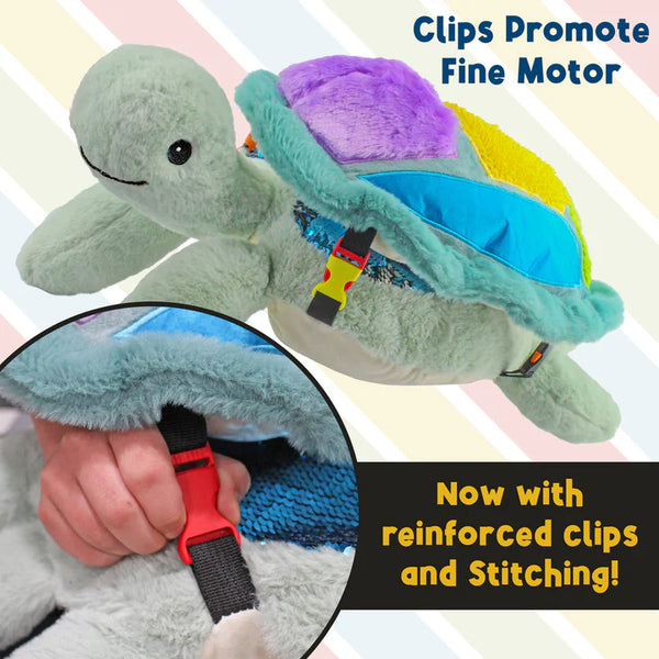 Sunny the Sea Turtle Lap Pad with Detachable Pillow, Weighted Sensory Plush