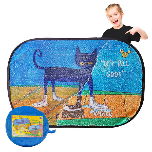 Pete the Cat I Love My White Shoes Reversible Sequins Mat