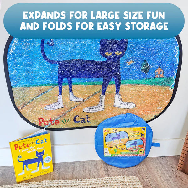 Pete the Cat I Love My White Shoes Reversible Sequins Mat