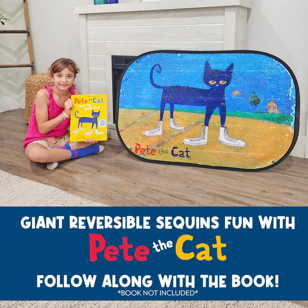 Pete the Cat I Love My White Shoes Reversible Sequins Mat