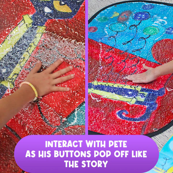 Pete the Cat His Four Groovy Buttons Reversible Sequins Mat