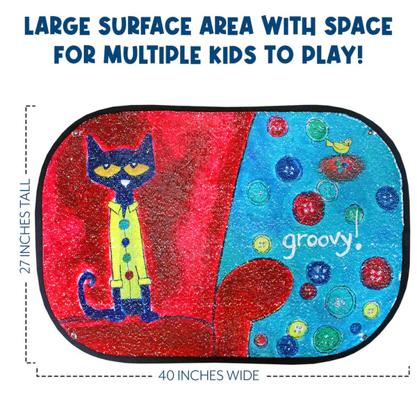 Pete the Cat His Four Groovy Buttons Reversible Sequins Mat