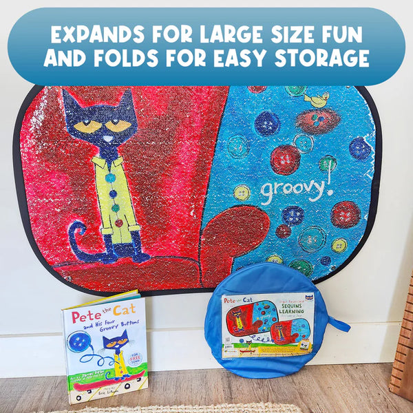 Pete the Cat His Four Groovy Buttons Reversible Sequins Mat