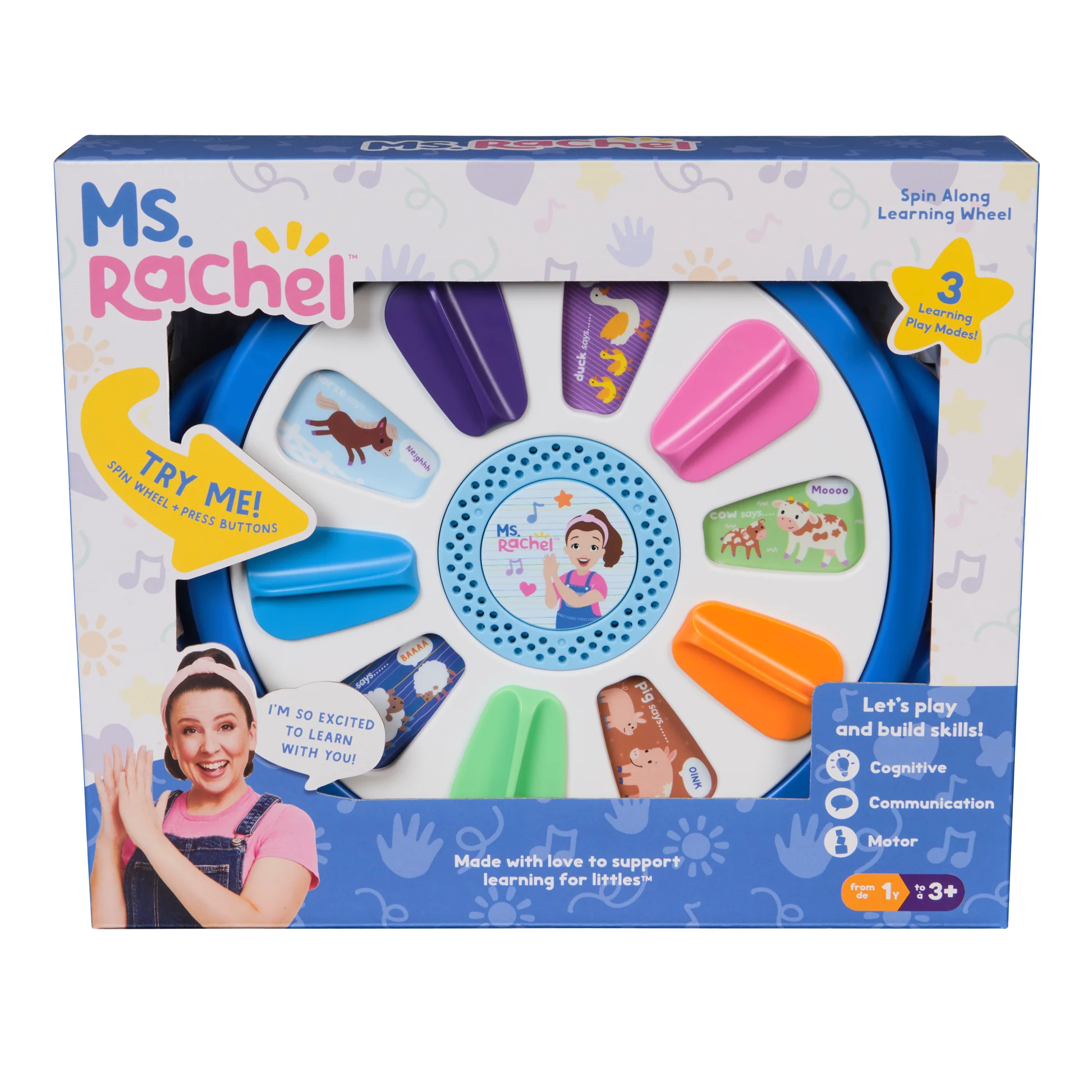 Ms. Rachel Spin Along Learning Wheel