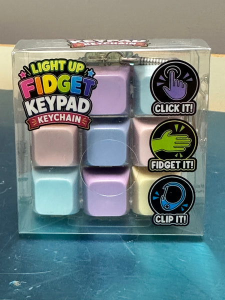 Light-Up Fidget LED Keypad Keychain