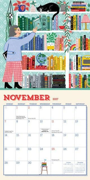 Book Nerd Mini Wall Calendar 2027