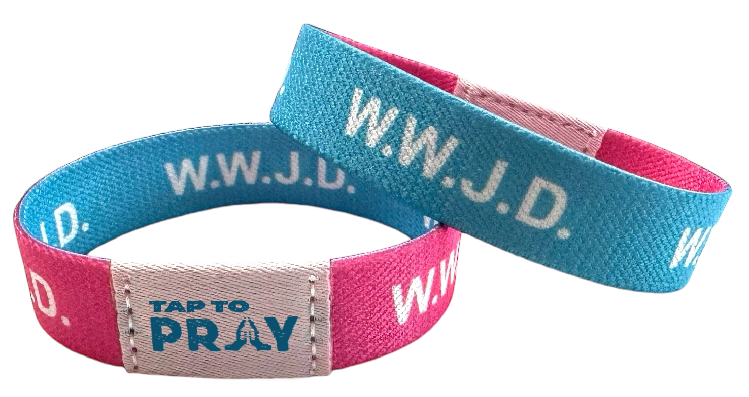 WWJD Tap to Pray Wristband